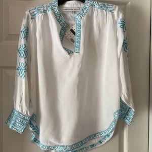 Breezy Gretchen Scott Sheer Blouse